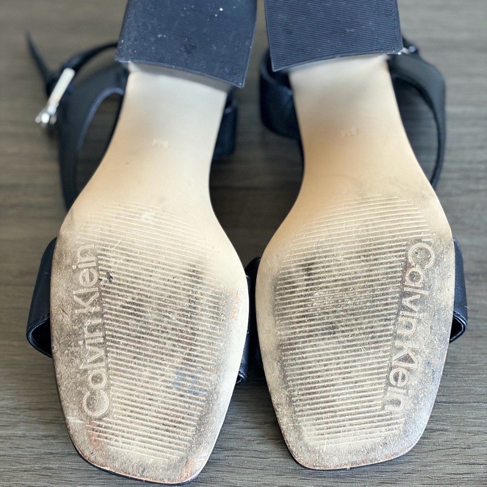Calvin Klein Black Strappy Sandals - Picture 5 of 5